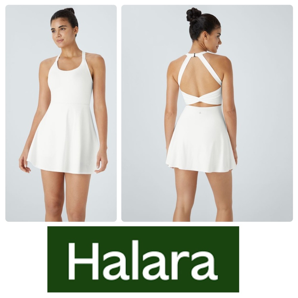 HALARA White Softlyzero Airy Backless Twisted Dress-Easy Peezy Edition